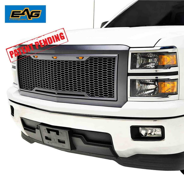 EAG Front Upper Grille Replacement LED Grill Fit 16 17 18 Chevy Silverado 1500 